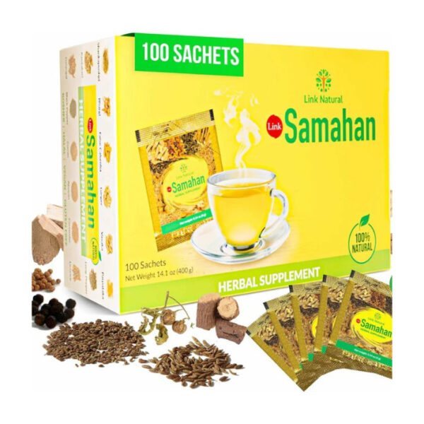 SAMAHAN Ayurvedic Herbal Tea Packets - Sri Lankan Ceylon Blend with 14 Natural Herbs Including Ginger, Black Pepper & More, Herbal Tea Bags for Wellness, Relaxation & Daily Comfort - 100 Count
