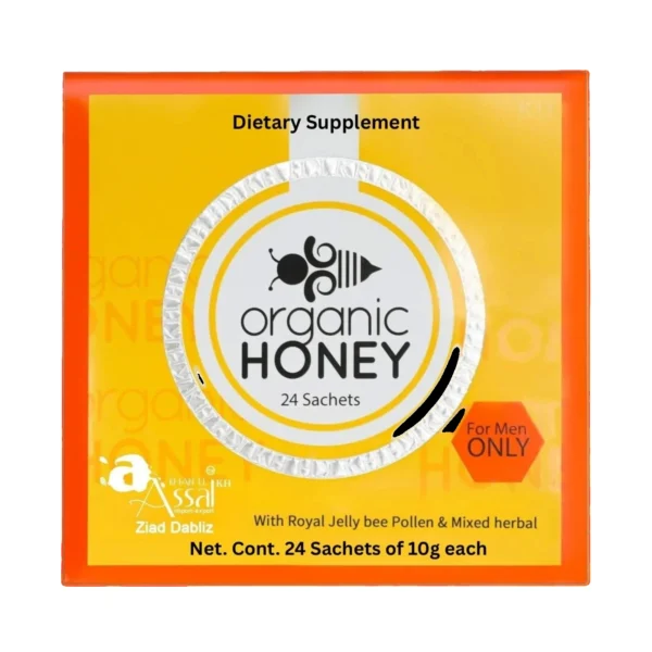 Organic Natural Honey infused with Natural Jelly, Honey Bee Pollen & 100% Mixed Natural Herbs (24 Sachets)